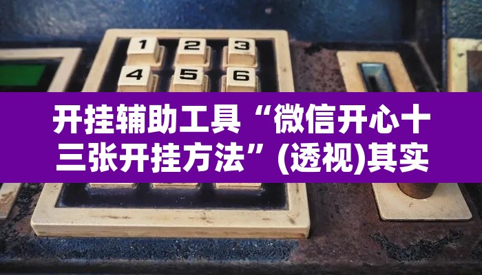 开挂辅助工具“微信开心十三张开挂方法	”(透视)其实确实有挂