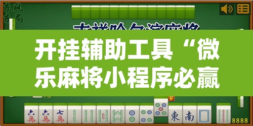 开挂辅助工具“微乐麻将小程序必赢神器免费安装”(透视挂)辅助透视教程