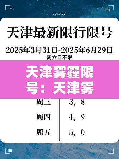 天津雾霾限号：天津雾霾天气明天限号吗