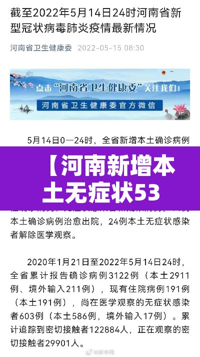 【河南新增本土无症状53例·河南新增3例无症状感染者详情】 【河南新增本土无症状53例·河南新增3例无症状感染者详情】