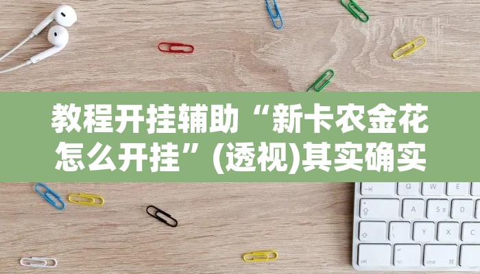 教程开挂辅助“新卡农金花怎么开挂”(透视)其实确实有挂