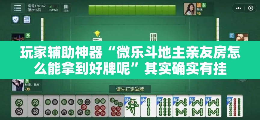玩家辅助神器“微乐斗地主亲友房怎么能拿到好牌呢”其实确实有挂