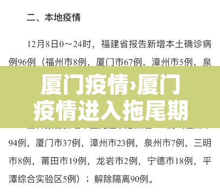 厦门疫情›厦门疫情进入拖尾期