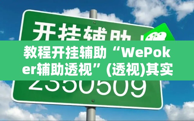 教程开挂辅助“WePoker辅助透视”(透视)其实确实有挂