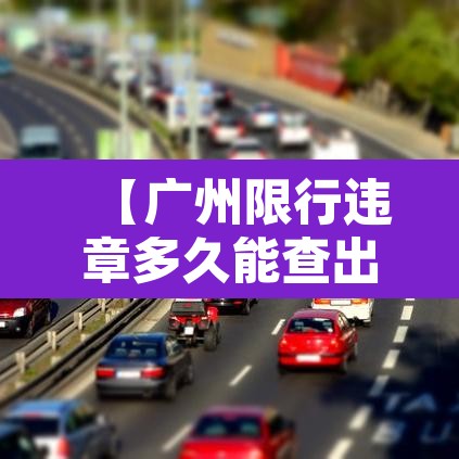 【广州限行违章多久能查出·广州限行违规了后四天还能开吗】