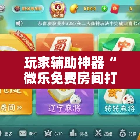 玩家辅助神器“微乐免费房间打麻将怎么开挂”开挂辅助脚本+详细开挂安装教程