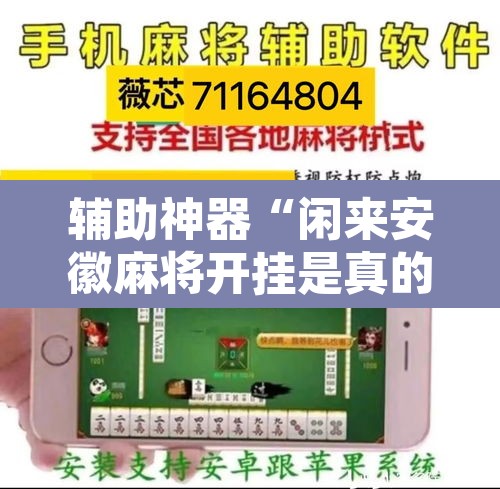 辅助神器“闲来安徽麻将开挂是真的假的”其实确实有挂
