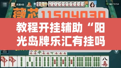 教程开挂辅助“阳光岛牌乐汇有挂吗”(透视)其实确实有挂