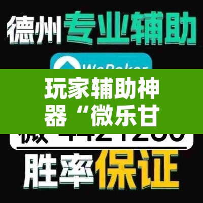 玩家辅助神器“微乐甘肃麻将万能开挂器通用版”其实确实有挂