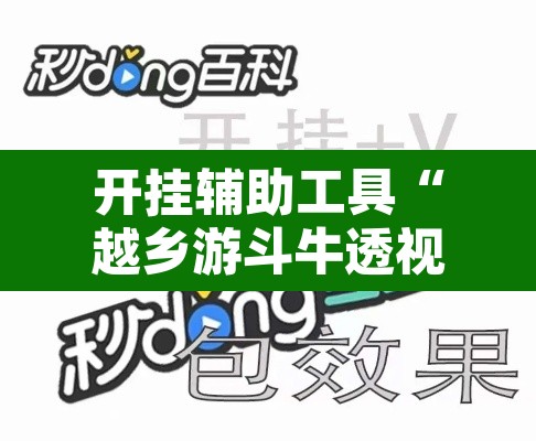 开挂辅助工具“越乡游斗牛透视	”开挂辅助脚本+详细开挂安装教程