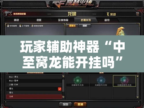 玩家辅助神器“中至窝龙能开挂吗	”其实确实有挂