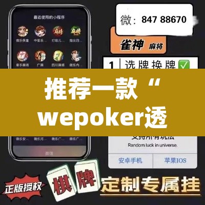 推荐一款“wepoker透视辅助软件”(透视)其实确实有挂