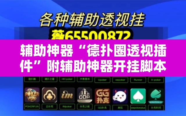 辅助神器“德扑圈透视插件	”附辅助神器开挂脚本详细步骤