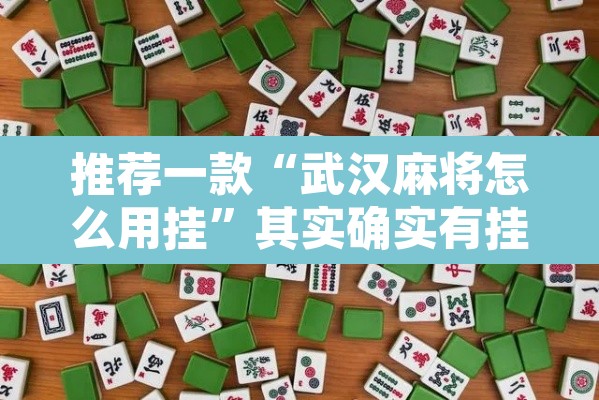 推荐一款“武汉麻将怎么用挂	”其实确实有挂