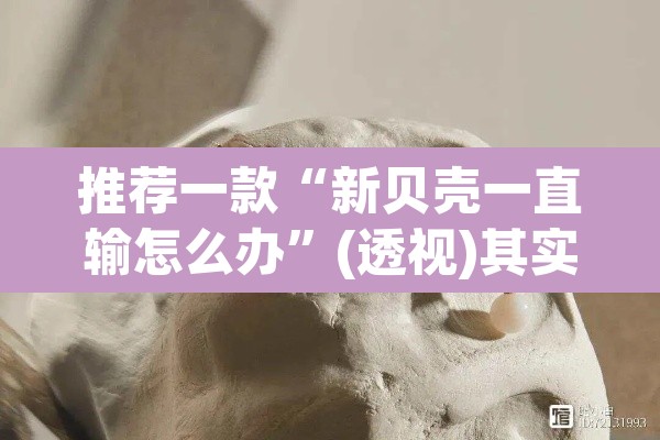 推荐一款“新贝壳一直输怎么办”(透视)其实确实有挂