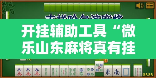 开挂辅助工具“微乐山东麻将真有挂么”附辅助神器开挂脚本详细步骤