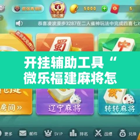 开挂辅助工具“微乐福建麻将怎么开挂”附辅助神器开挂脚本详细步骤