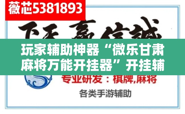 玩家辅助神器“微乐甘肃麻将万能开挂器	”开挂辅助脚本+详细开挂安装教程