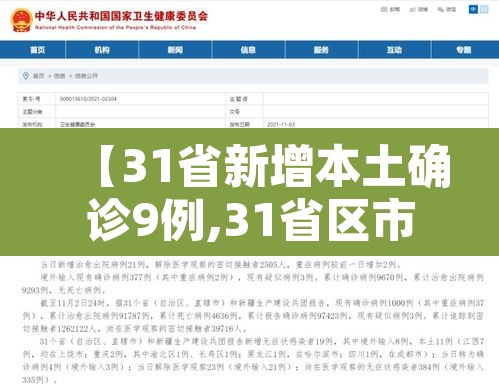 【31省新增本土确诊9例,31省区市新增确诊9例本土2例】 【31省新增本土确诊9例,31省区市新增确诊9例本土2例】