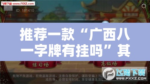 推荐一款“广西八一字牌有挂吗	”其实确实有挂