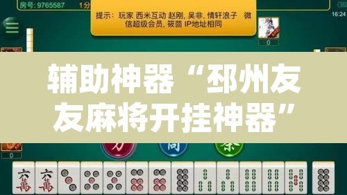 辅助神器“邳州友友麻将开挂神器”(透视)其实确实有挂