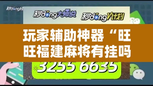 玩家辅助神器“旺旺福建麻将有挂吗”开挂辅助脚本+详细开挂安装教程