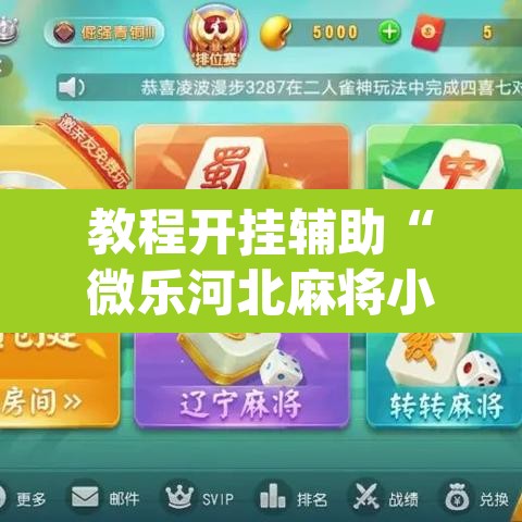 教程开挂辅助“微乐河北麻将小程序万能挂免费版”(透视)其实确实有挂