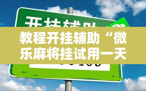 教程开挂辅助“微乐麻将挂试用一天”开挂辅助脚本+详细开挂安装教程