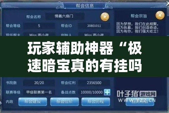 玩家辅助神器“极速暗宝真的有挂吗	”(透视挂)辅助透视教程