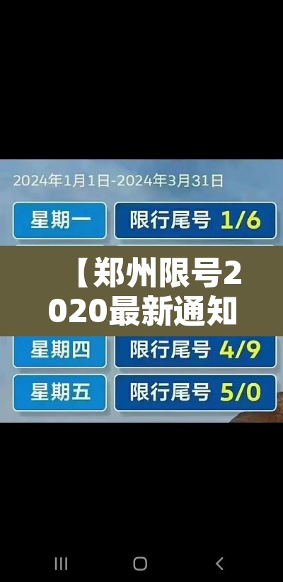 【郑州限号2020最新通知4月份·郑州限号2020新规定】