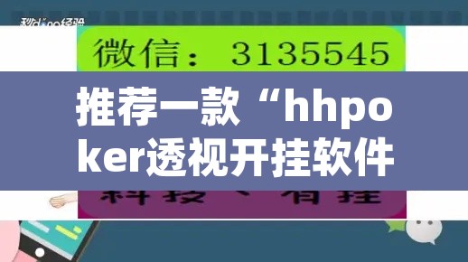 推荐一款“hhpoker透视开挂软件”开挂辅助脚本+详细开挂安装教程