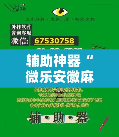 辅助神器“微乐安徽麻将免费挂下载”开挂辅助脚本+详细开挂安装教程