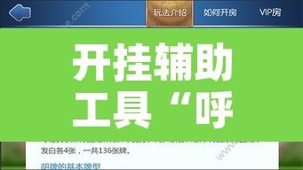 开挂辅助工具“呼伦贝尔麻将确实真的有挂”开挂辅助脚本+详细开挂安装教程