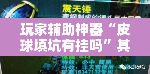 玩家辅助神器“皮球填坑有挂吗”其实确实有挂