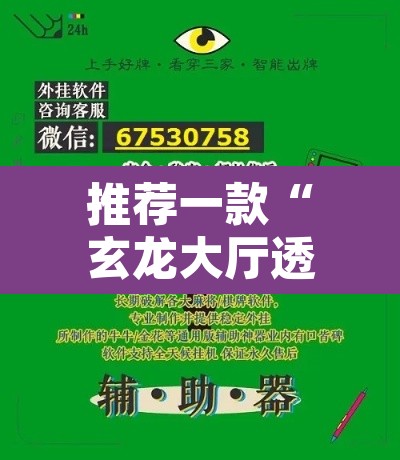 推荐一款“玄龙大厅透视开挂”开挂辅助脚本+详细开挂安装教程