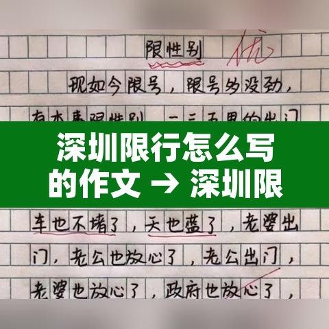 深圳限行怎么写的作文 → 深圳限行文件 深圳限行怎么写的作文 → 深圳限行文件