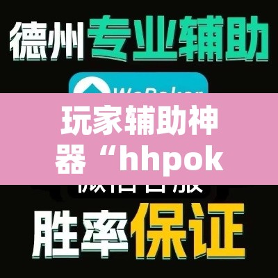 玩家辅助神器“hhpoker透视辅助挂	”(透视挂)辅助透视教程