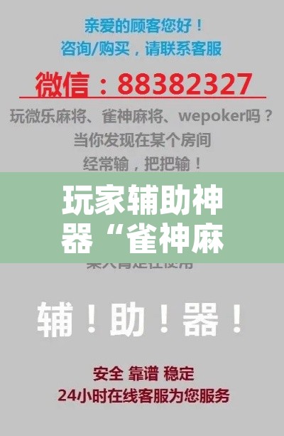 玩家辅助神器“雀神麻将助赢神器购买	”附辅助神器开挂脚本详细步骤