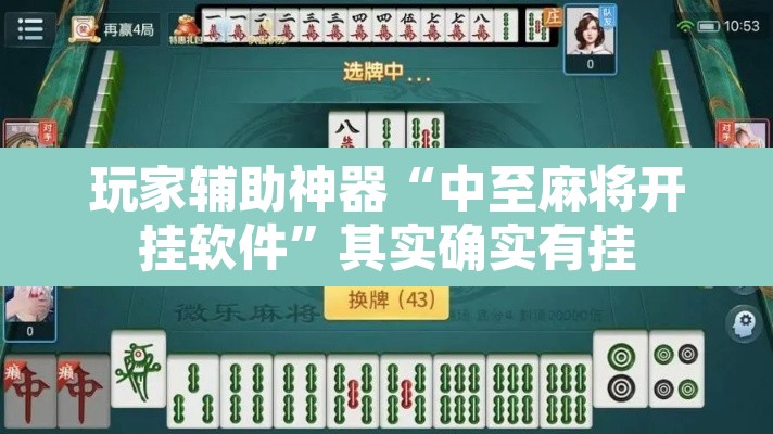 玩家辅助神器“中至麻将开挂软件	”其实确实有挂