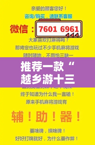 推荐一款“越乡游十三水可以开挂吗”附辅助神器开挂脚本详细步骤