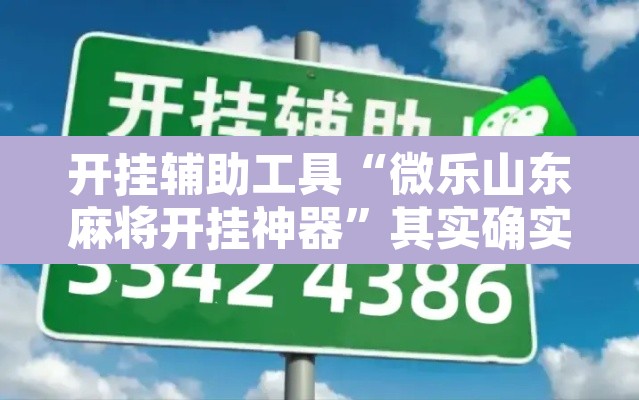 开挂辅助工具“微乐山东麻将开挂神器	”其实确实有挂