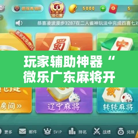 玩家辅助神器“微乐广东麻将开挂神器	”开挂辅助脚本+详细开挂安装教程