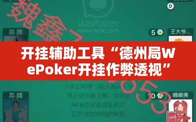 开挂辅助工具“德州局WePoker开挂作弊透视”其实确实有挂