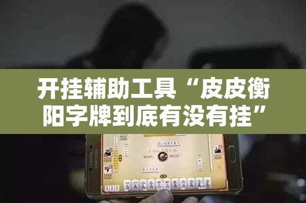 开挂辅助工具“皮皮衡阳字牌到底有没有挂	”附辅助神器开挂脚本详细步骤