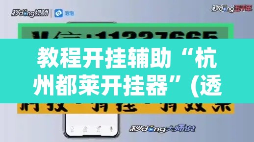 教程开挂辅助“杭州都莱开挂器”(透视挂)辅助透视教程