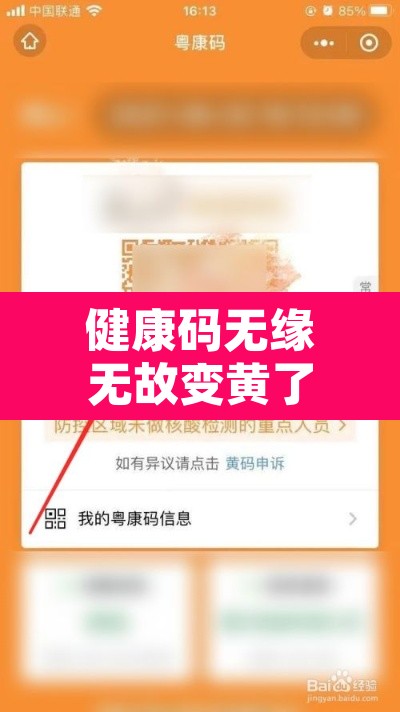健康码无缘无故变黄了 → 健康码突然变成黄色是什么原因