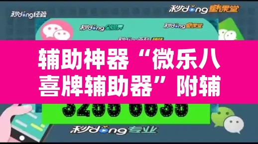 辅助神器“微乐八喜牌辅助器	”附辅助神器开挂脚本详细步骤