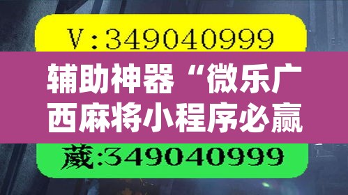 辅助神器“微乐广西麻将小程序必赢神器免费安装”(透视挂)辅助透视教程
