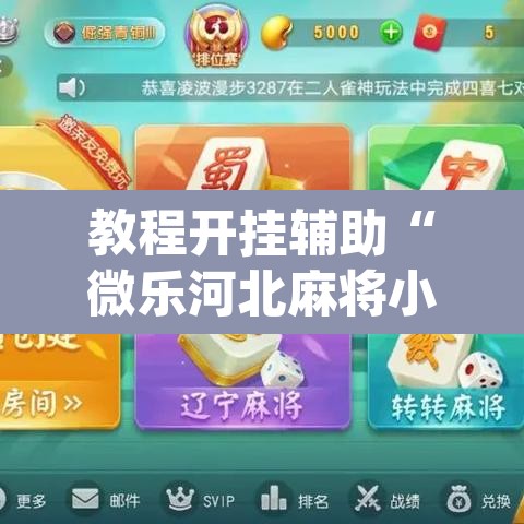 教程开挂辅助“微乐河北麻将小程序万能挂免费版”(透视挂)辅助透视教程