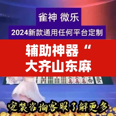 辅助神器“大齐山东麻将开挂神器”其实确实有挂